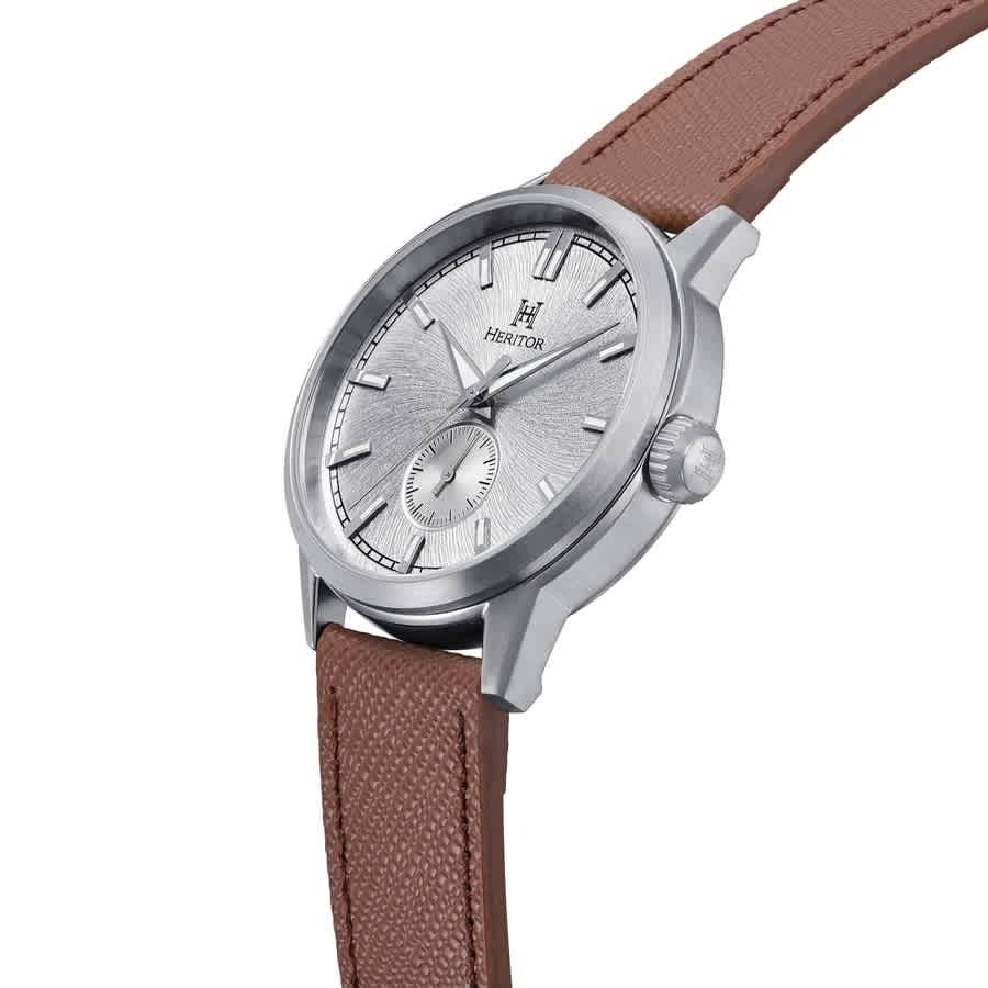 Heritor Argento Automatic Silver Dial Mens Watch HERHS3802