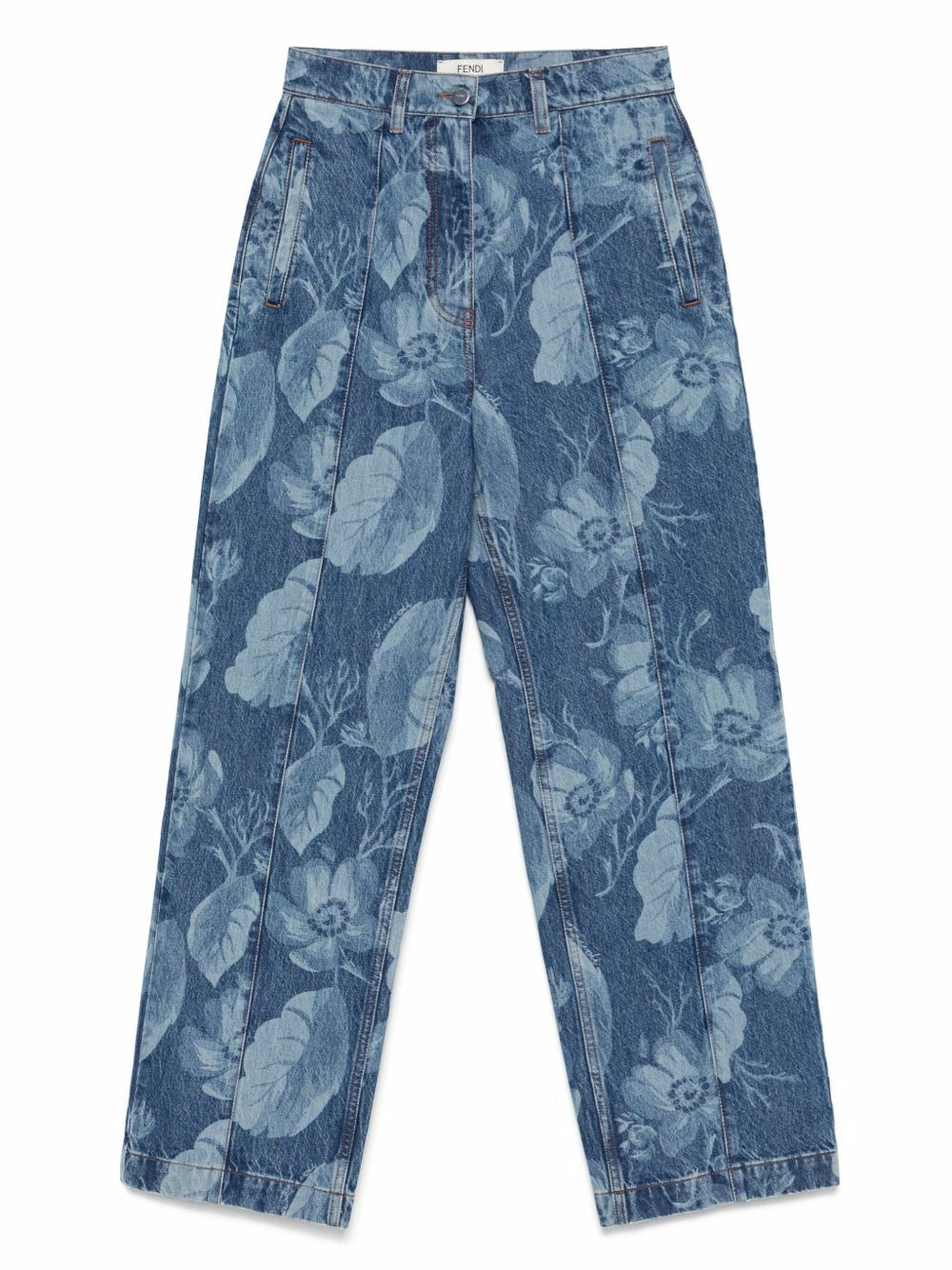 【関税&送料込】Fendi Navy Blue Viscose Blend Pant Shop Women's Designer Blue Pants & Shorts | FENDI US