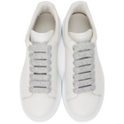 Alexander McQueen SSENSE Exclusive White Glitter Oversized Sneakers