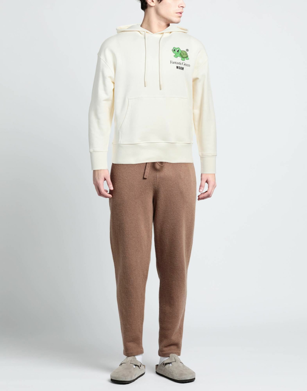 Msgm Mens Sweatshirt Ivory