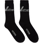 We11done Two-Pack Black Logo Socks