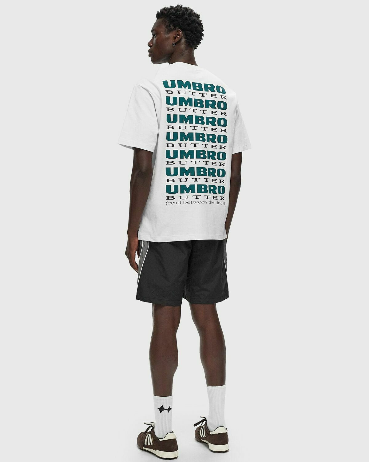 Butter Goods X Umbro Lines Tee Beige Shortsleeves Butter Goods