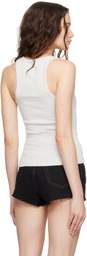 Ksubi Off-White Stacked Origin Tank Top