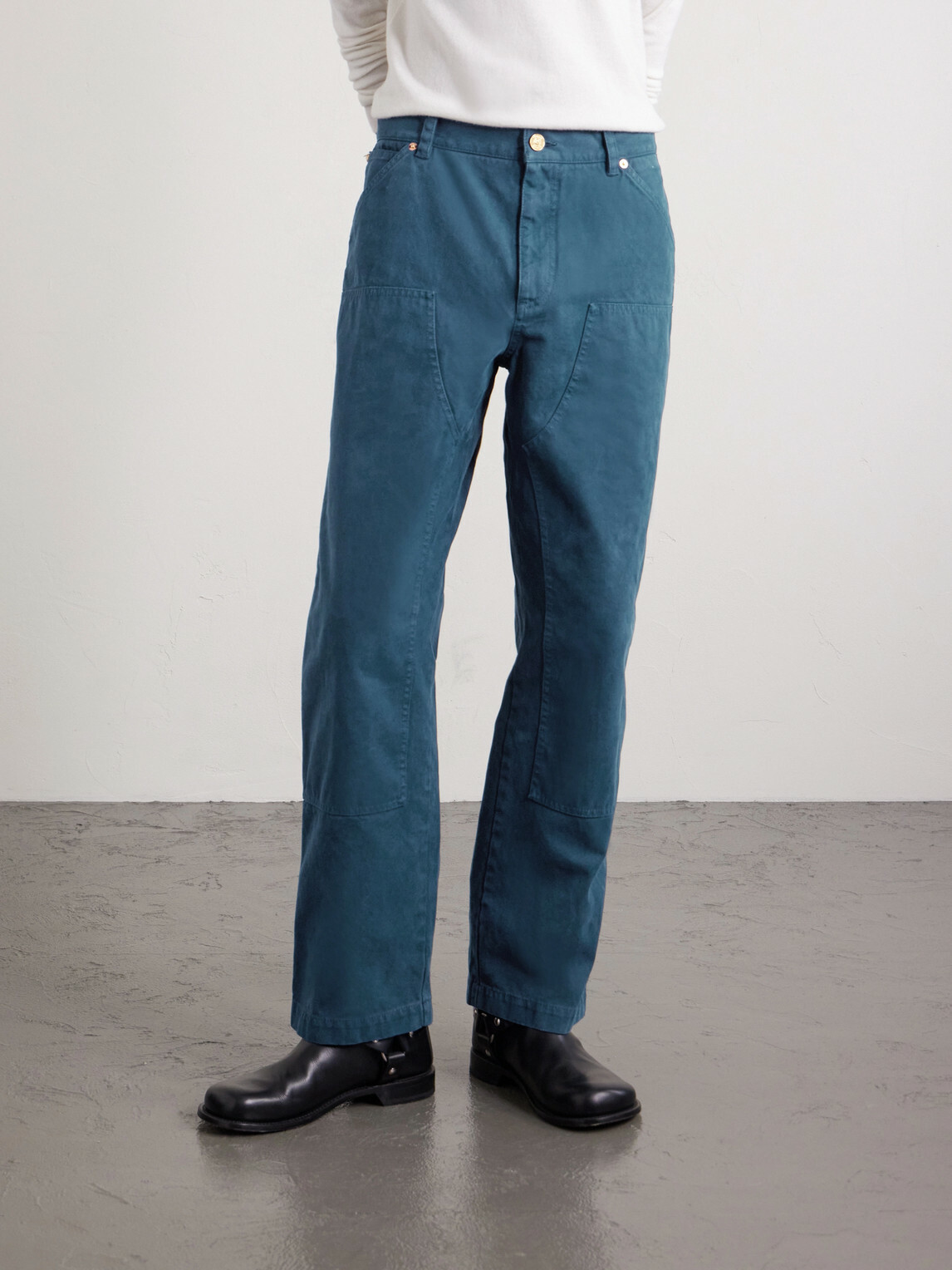 Versace - Straight-Leg Cotton-Canvas Trousers - Blue