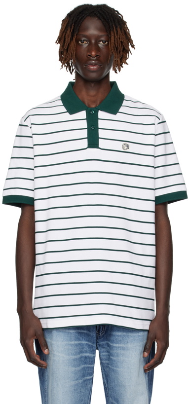 Photo: Billionaire Boys Club White Striped Polo