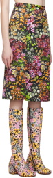 Dries Van Noten Multicolor Floral Midi Skirt