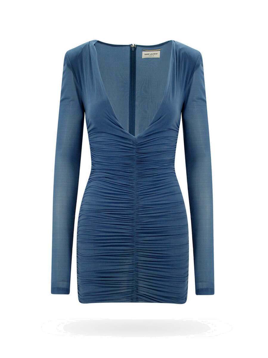 Saint Laurent Dress Blue Womens Saint Laurent Saint Laurent Dress Blue Womens Saint Laurent