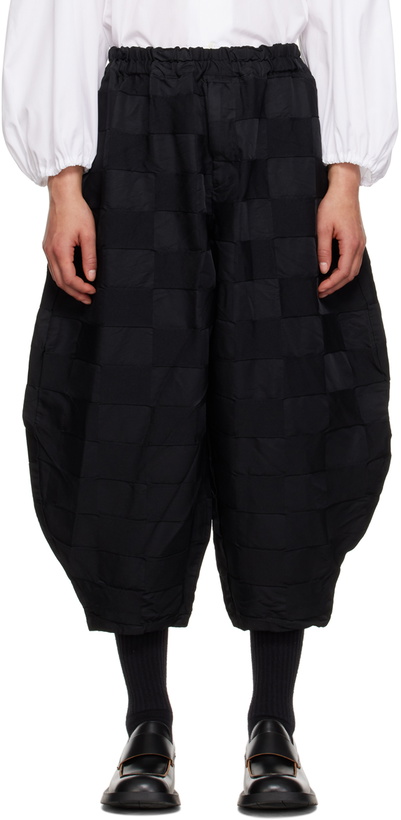 Photo: Black Comme des Garçons Black Checkered Trousers