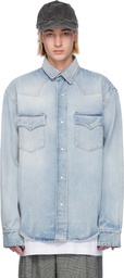 VTMNTS Blue Flap Pocket Denim Shirt