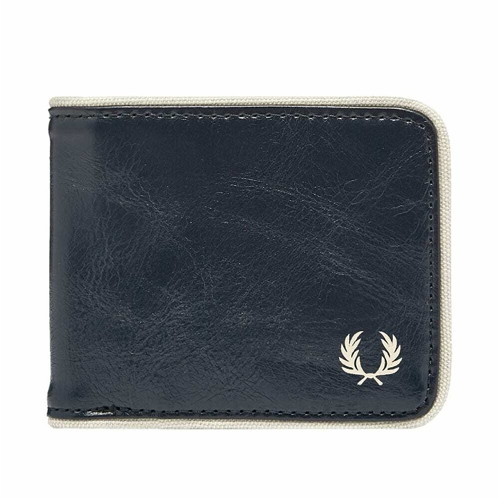 Photo: Fred Perry Authentic Men's Classic Billfold Wallet in Navy/Ecru