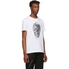 Alexander McQueen White Metallic Skull T-Shirt