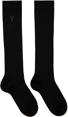 AMI Alexandre Mattiussi Black Silk Socks