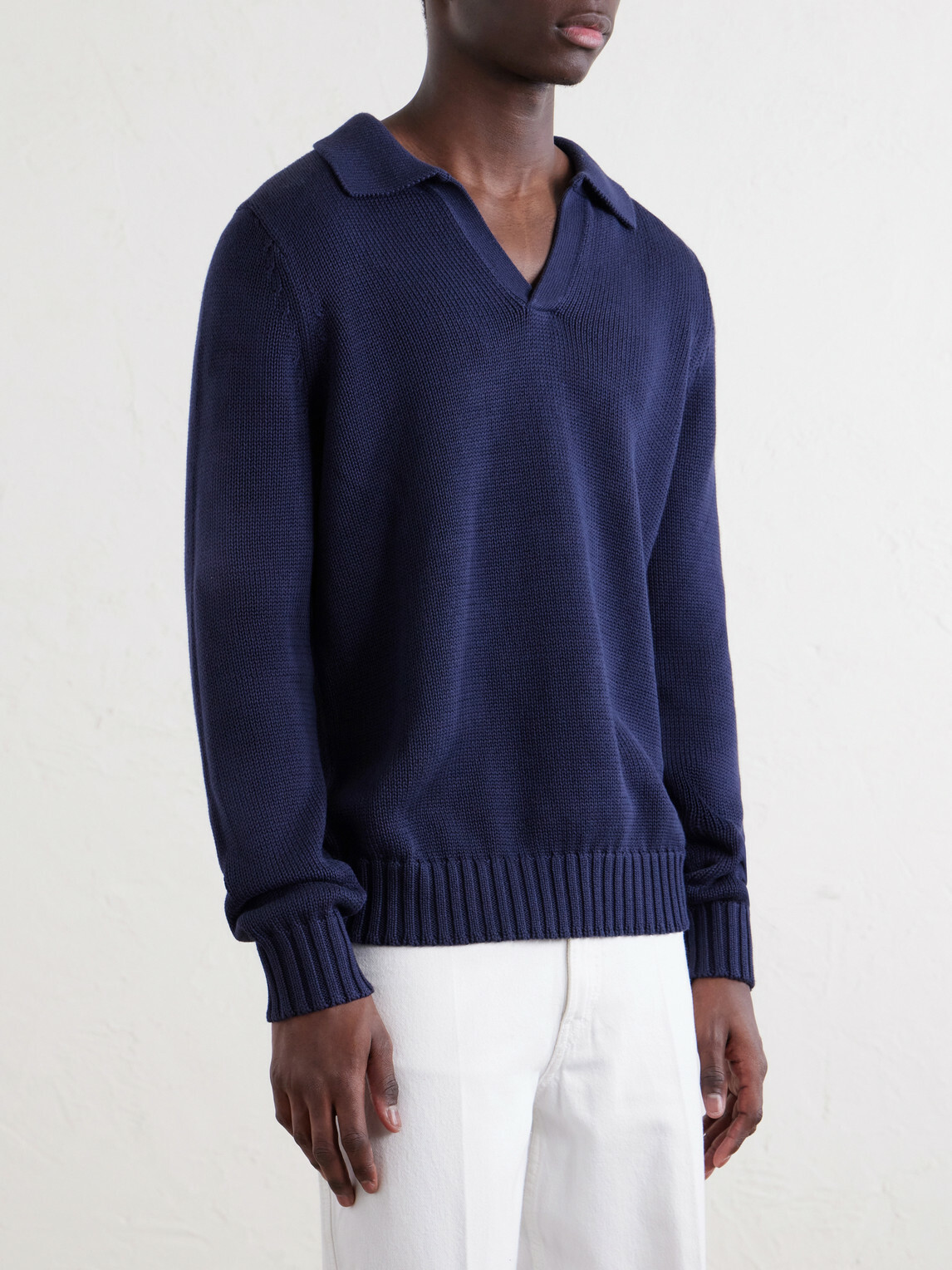 Onia - Cotton Polo Sweater - Blue