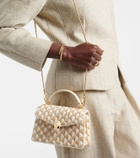 Bvlgari Serpenti Forever Mini raffia top-handle bag