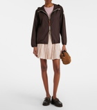 Moncler Caradoc Micro suede top-handle bag