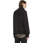 Rick Owens Black Zipfront Jogger Sweater