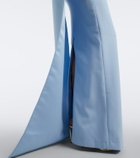 Safiyaa Caped crêpe and satin gown
