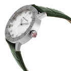 Bvlgari Automatic Diamond White Mother of Pearl Dial Ladies Watch 102746