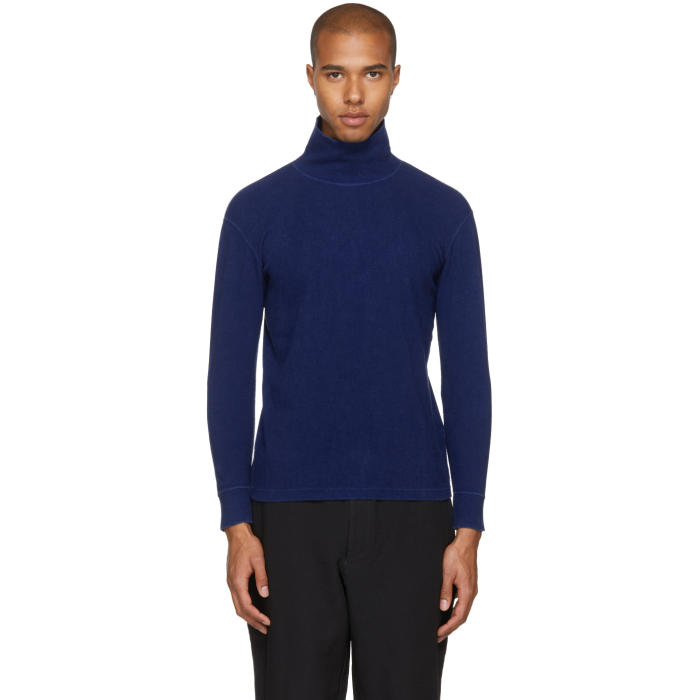 indigo turtleneck