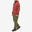 Stone Island Men's Composite Polartec Hooded Jacket in Brick Red