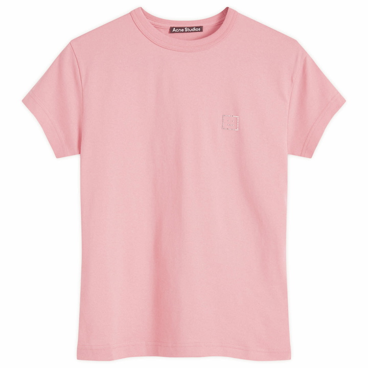 Photo: Acne Studios Women's Face Baby T-Shirt in Tango Pink