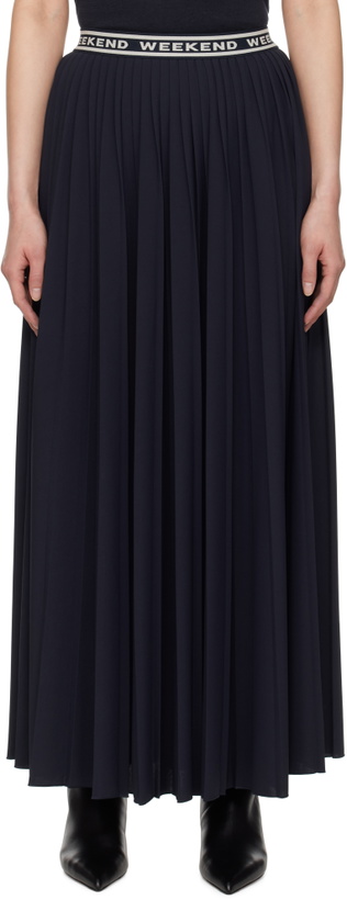 Photo: Weekend Max Mara Navy Bleu Maxi Skirt