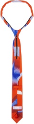 ERL Orange & Blue Zipper Tie