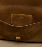 Khaite Audrey suede clutch