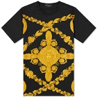 Versace Men's All Over Baroque T-Shirt in Black