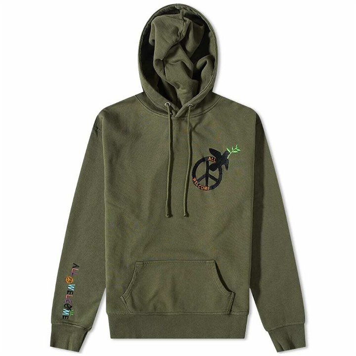 Photo: Good Morning Tapes Men's Peace Dove Hoody in Moss