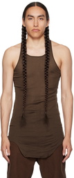 Rick Owens Brown Basic Tank Top