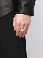 Lauren Rubinski 9K White Gold Engraved Logo Ring