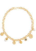 Joanna Laura Constantine Wave 18kt Gold-plated Charm Necklace - One Size