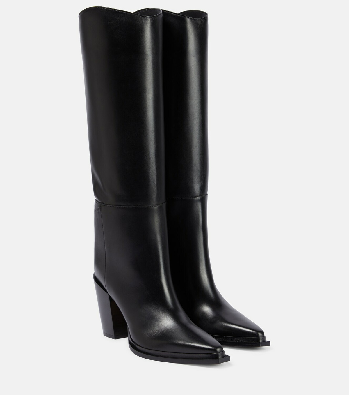 【関税込み】Jimmy Choo Boots Jimmy Choo - Eshe Black Leather Lace-Up Hiking Boot