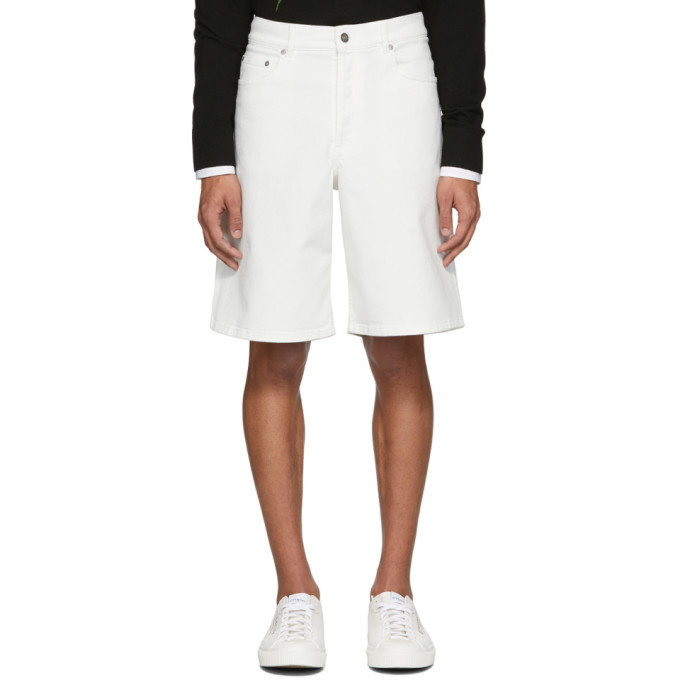 Photo: Givenchy White Denim Bermuda Shorts