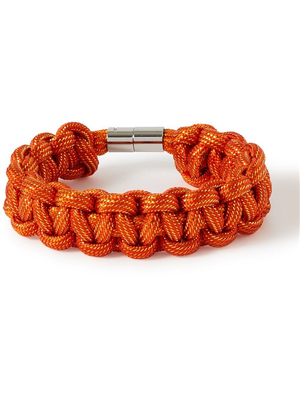 Photo: Isabel Marant - Woven Metallic Cord and Silver-Tone Bracelet - Orange