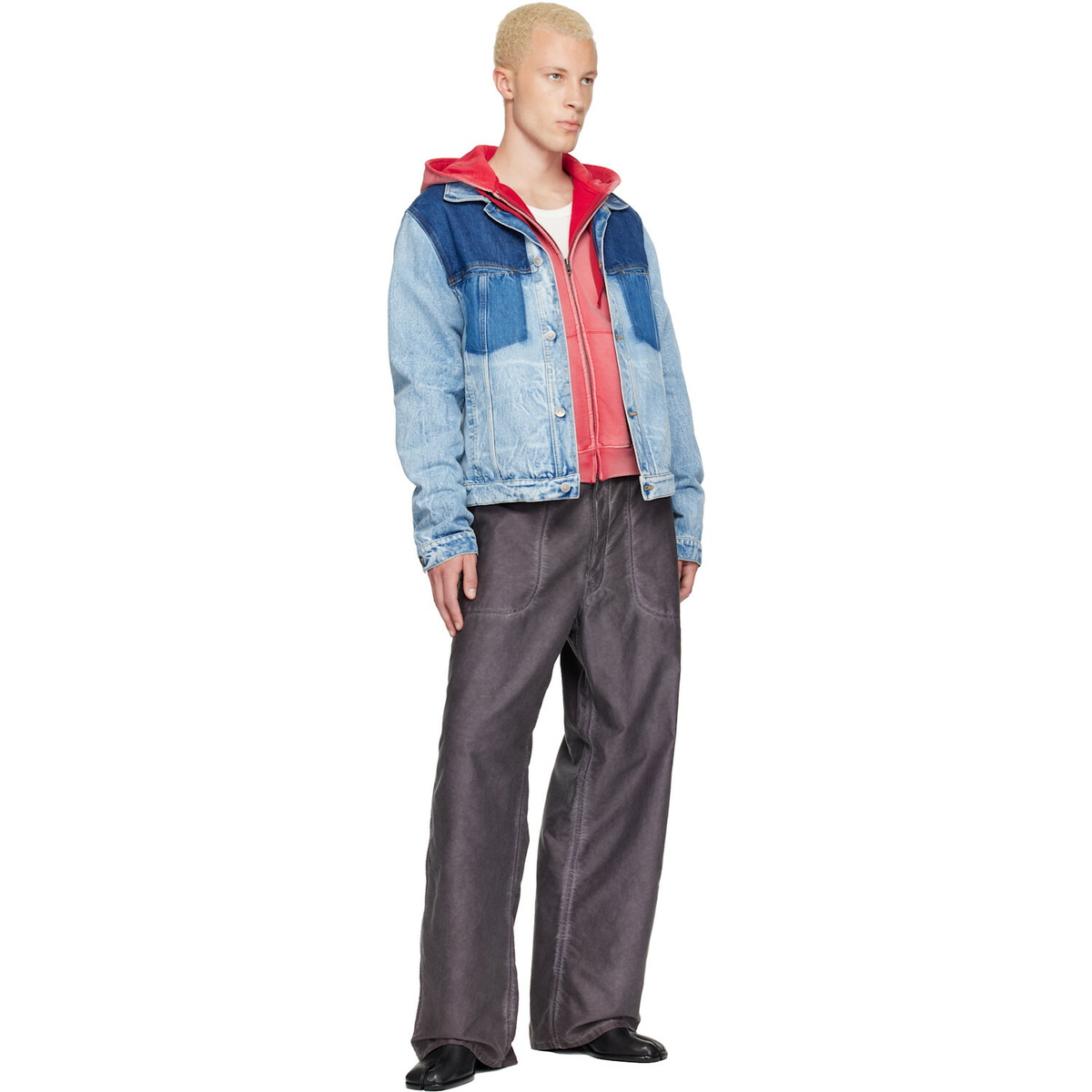 Maison Margiela Blue Patchwork Denim Jacket