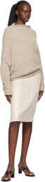 Lauren Manoogian Beige Askew Pullover Sweater
