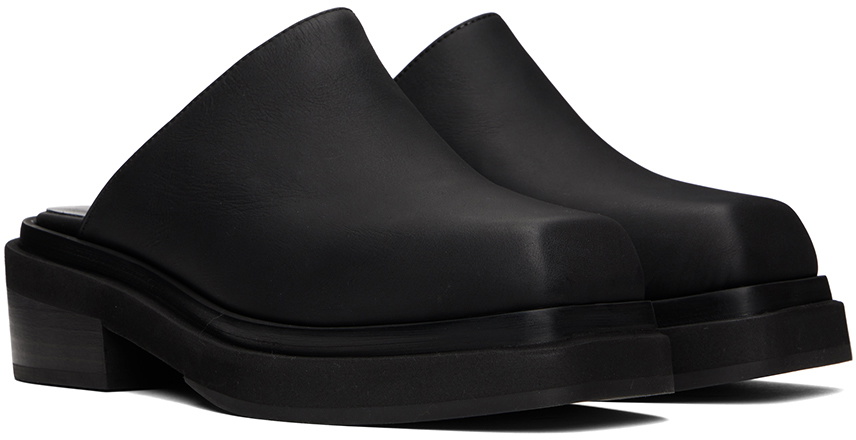 【関税込み】Eckhaus Latta ブラック Frame ミュール Eckhaus Latta Black Studded Mules Eckhaus Latta