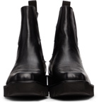 Toga Virilis Black Leather Chelsea Boots