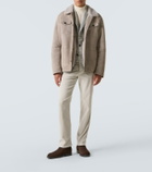 Kiton Suede field jacket