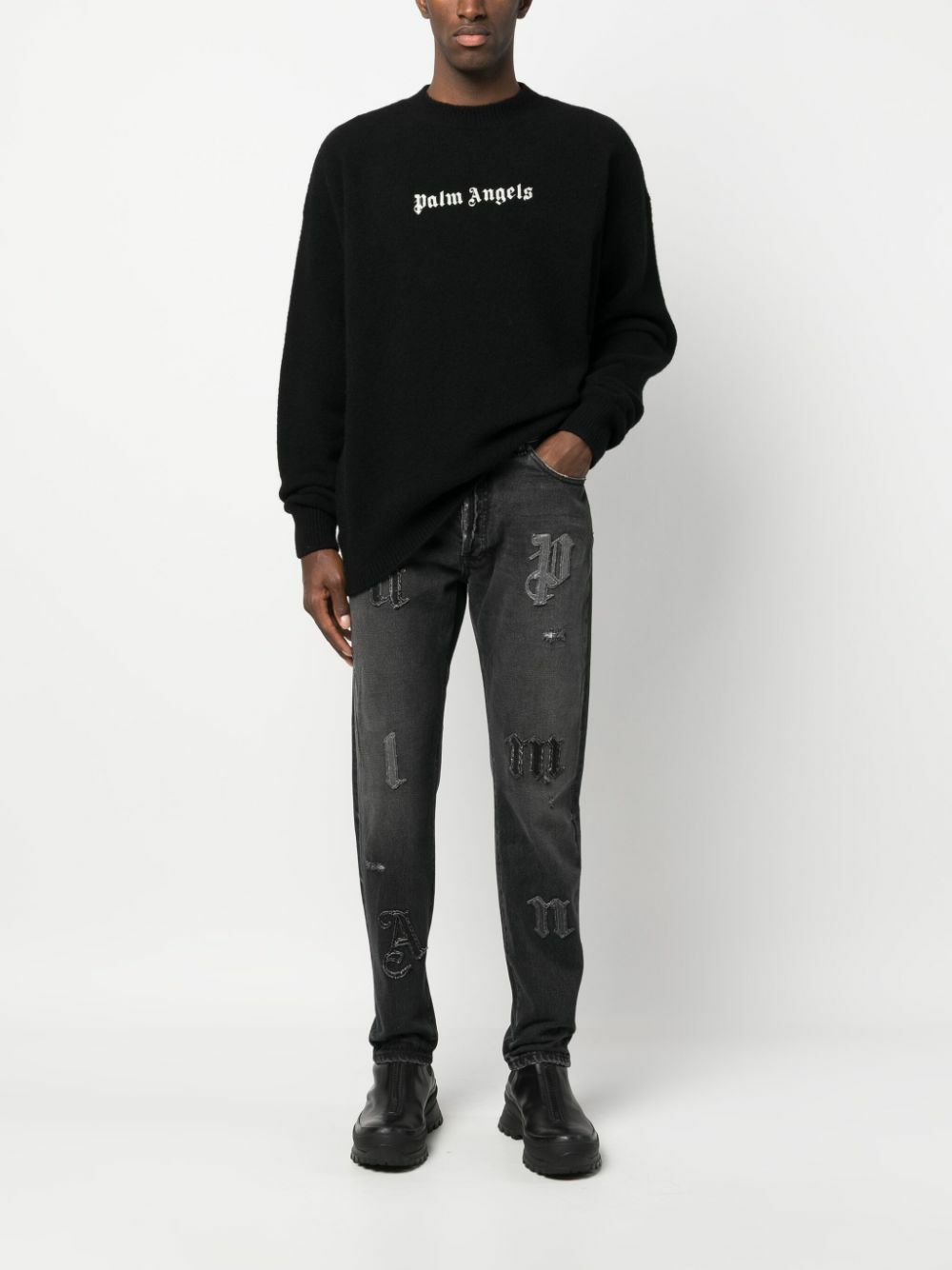 Palm Angels Cotton Blend Sweater Men