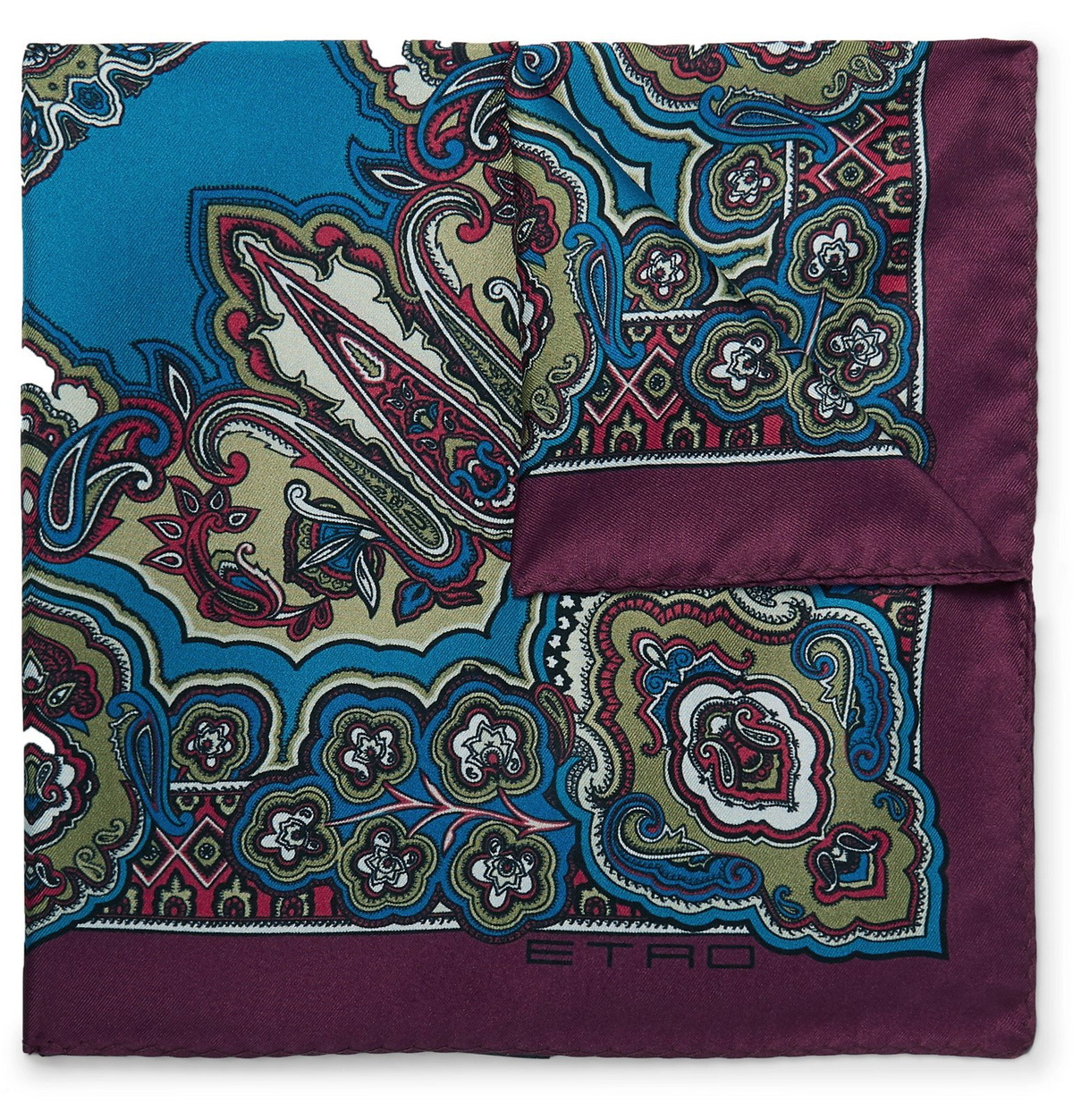 Etro - Paisley-Print Silk-Twill Pocket Square - Multi Etro