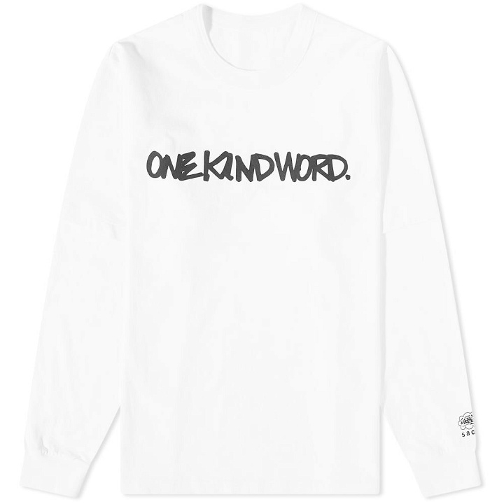 Photo: Sacai x Eric Haze Long Sleeve One Kind Word T-Shirt in White