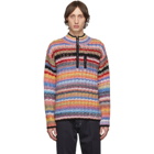 Kenzo Multicolor Stripes Zip-Up Sweater