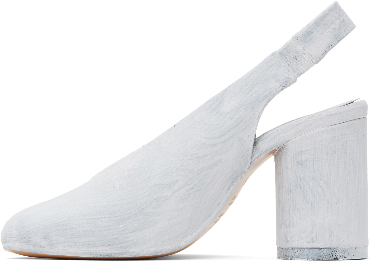 MM6 Maison Margiela White Painted Anatomic Heeled Sandals MM6