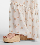 Chloé Striped canvas espadrille wedge sandals