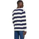 Gucci Blue and White Waffle Long Sleeve Sweatshirt