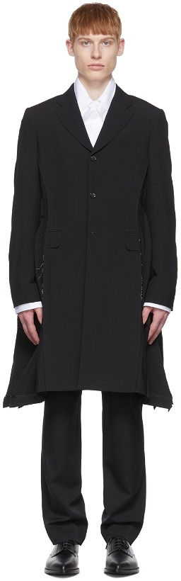 Photo: Comme des Garçons Homme Plus Black Wool Coat