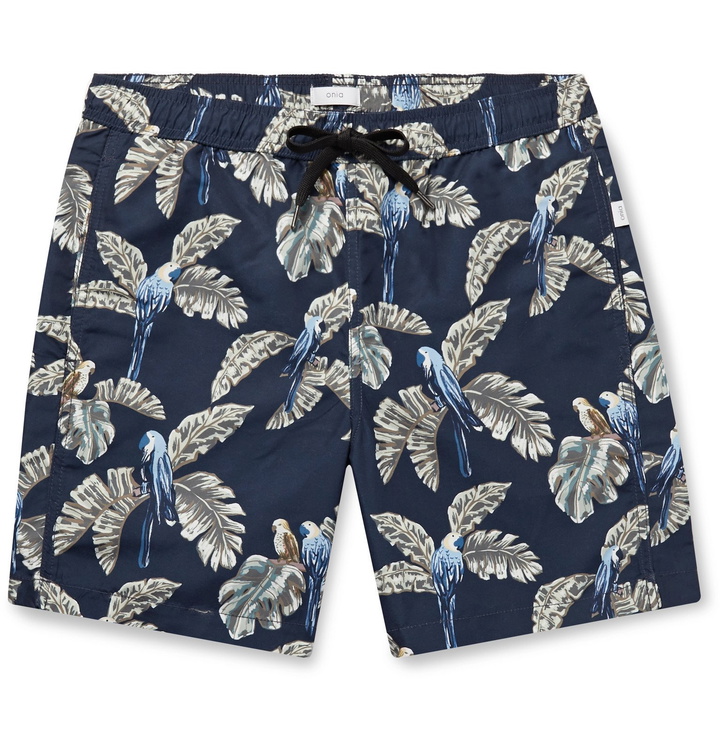 Photo: Onia - Charles Long-Length Printed Swim Shorts - Blue